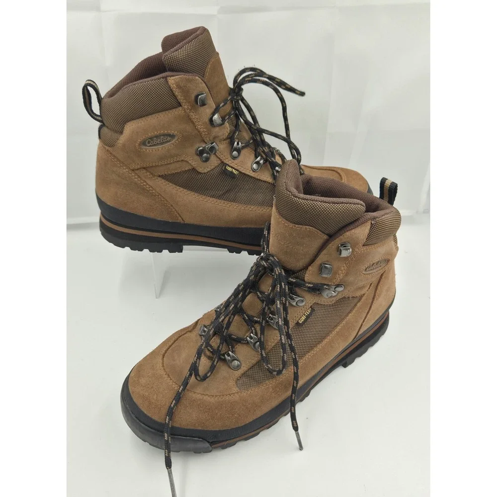 Cabelas Mens 9.5 EE Gore-Tex Waterproof Suede Hiking Boots Brown 81-2388 Wide